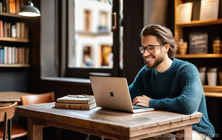 디지털 노마드의 여행 일정 관리 팁 - **Productive Digital Nomad in a European Cafe**
A young adult (gender-neutral) digital nomad, dr...