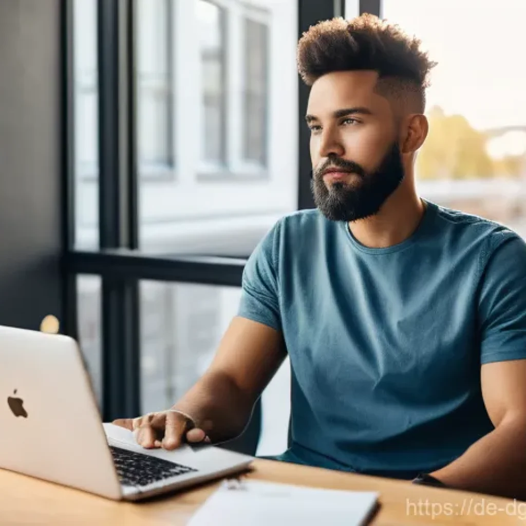 디지털 노마드가 즐길 수 있는 온라인 리소스 - A focused and energetic digital nomad (gender-neutral, 20s-30s) wearing stylish, comfortable casual ...