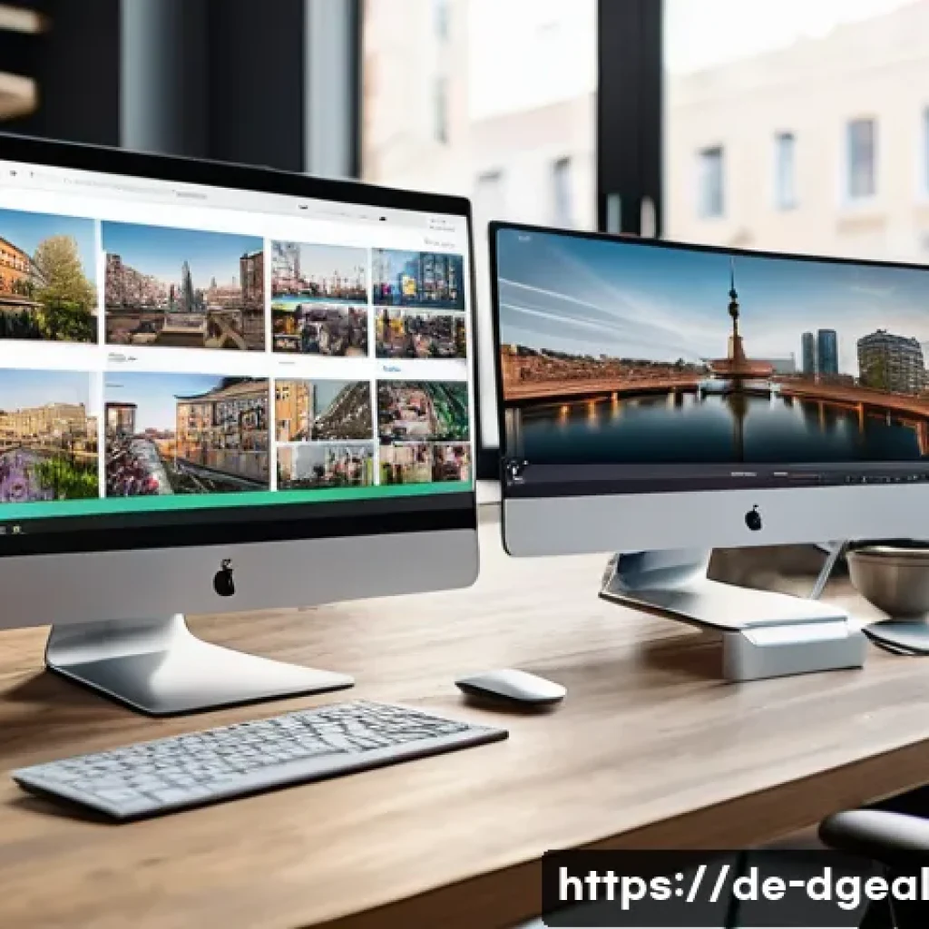 디지털 노마드를 위한 최적의 원격 근무 도구 - A modern remote work setup featuring a diverse team of professionals collaborating seamlessly via vi...