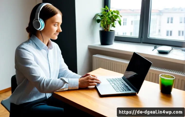 디지털 노마드의 업무 효율성 증대 방법 - Photorealistic remote worker in a bright modern apartment in Berlin, seated at a clean wooden desk w...
